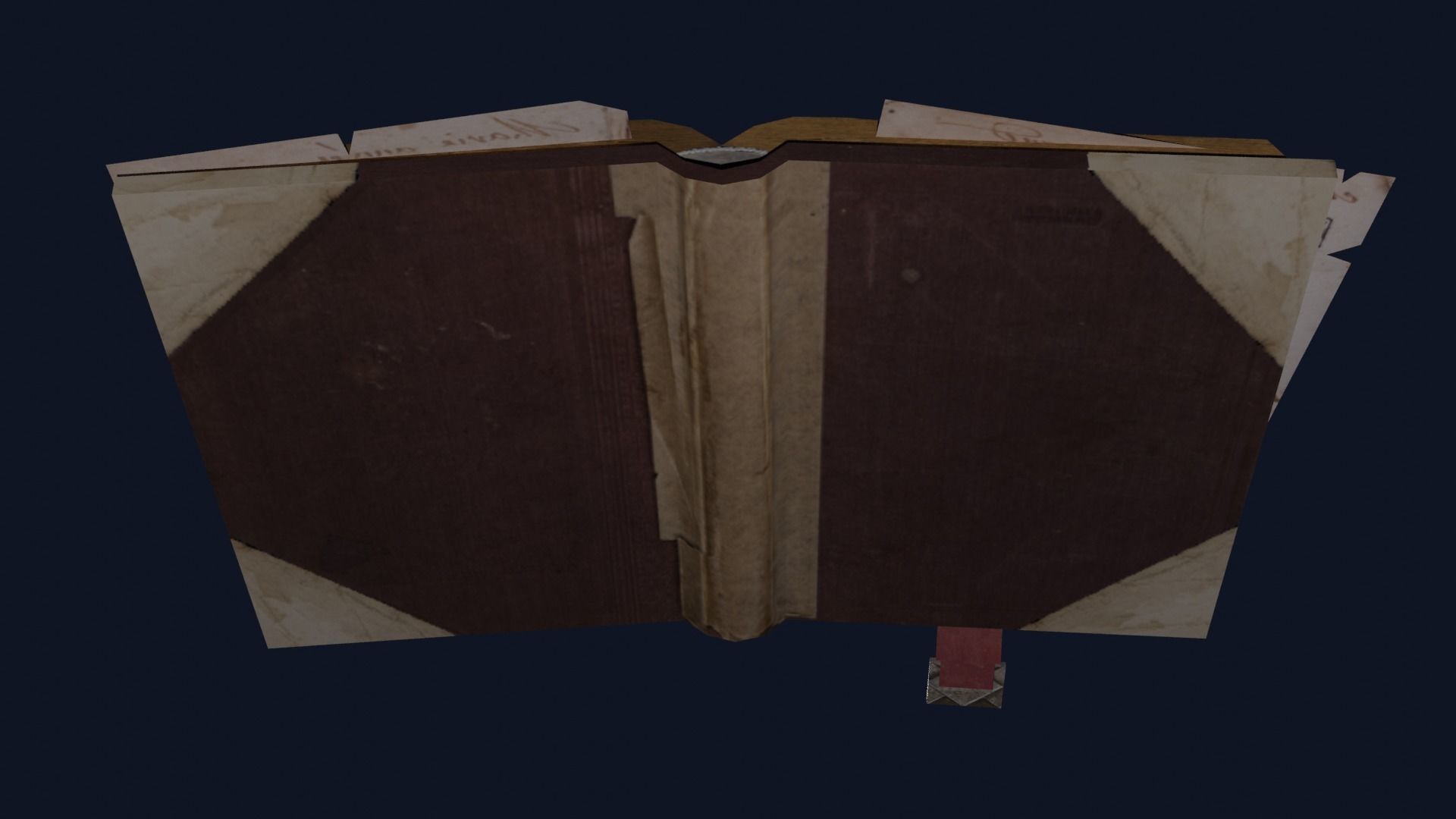 Old book Low-poly 3D model_3