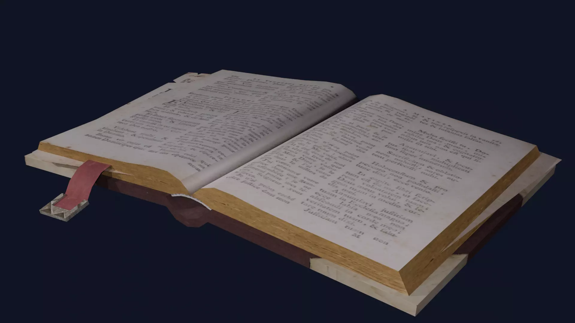 Old book Low-poly 3D model_0