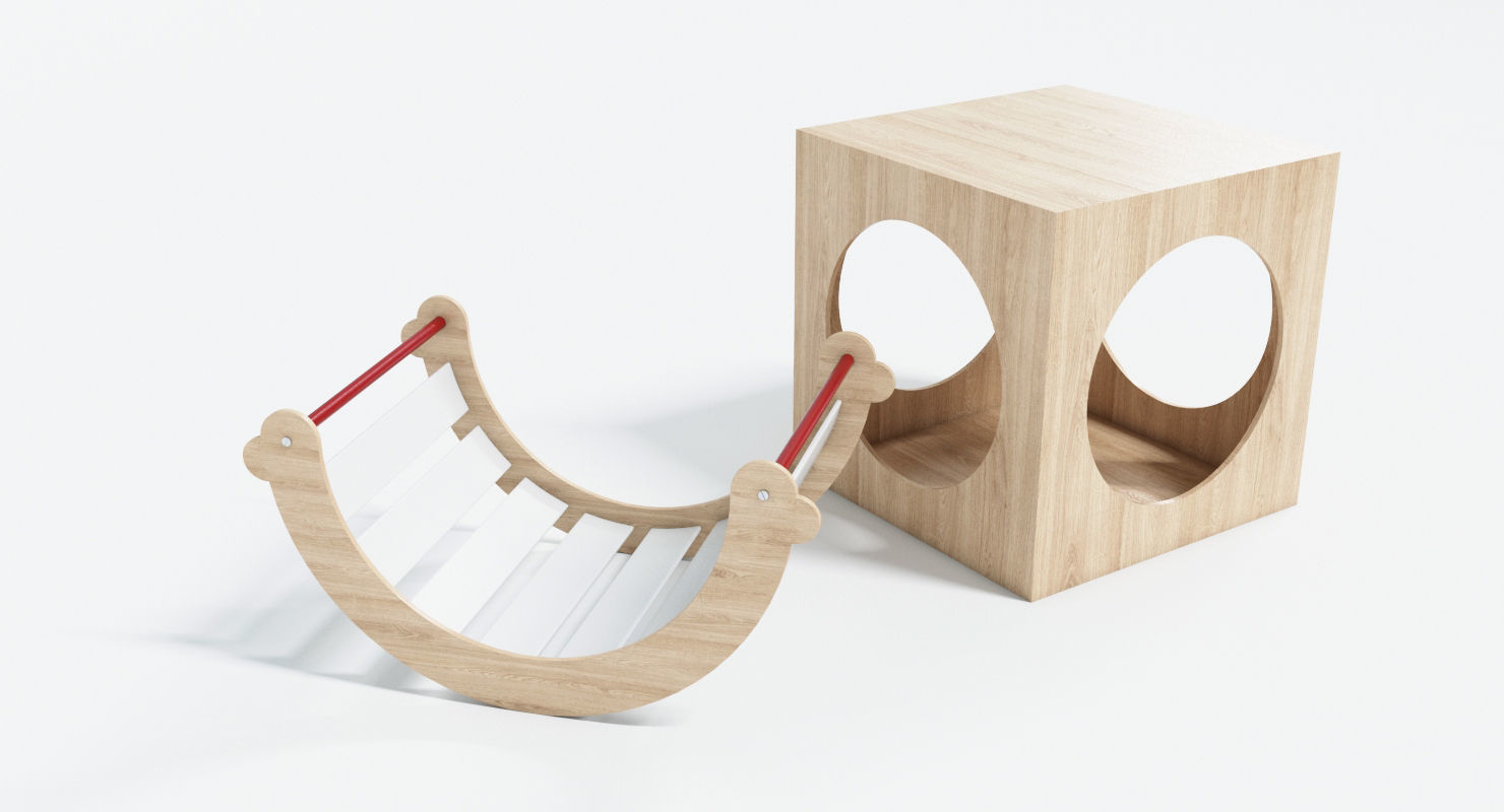 Montessori Balance Swing 3D model_2