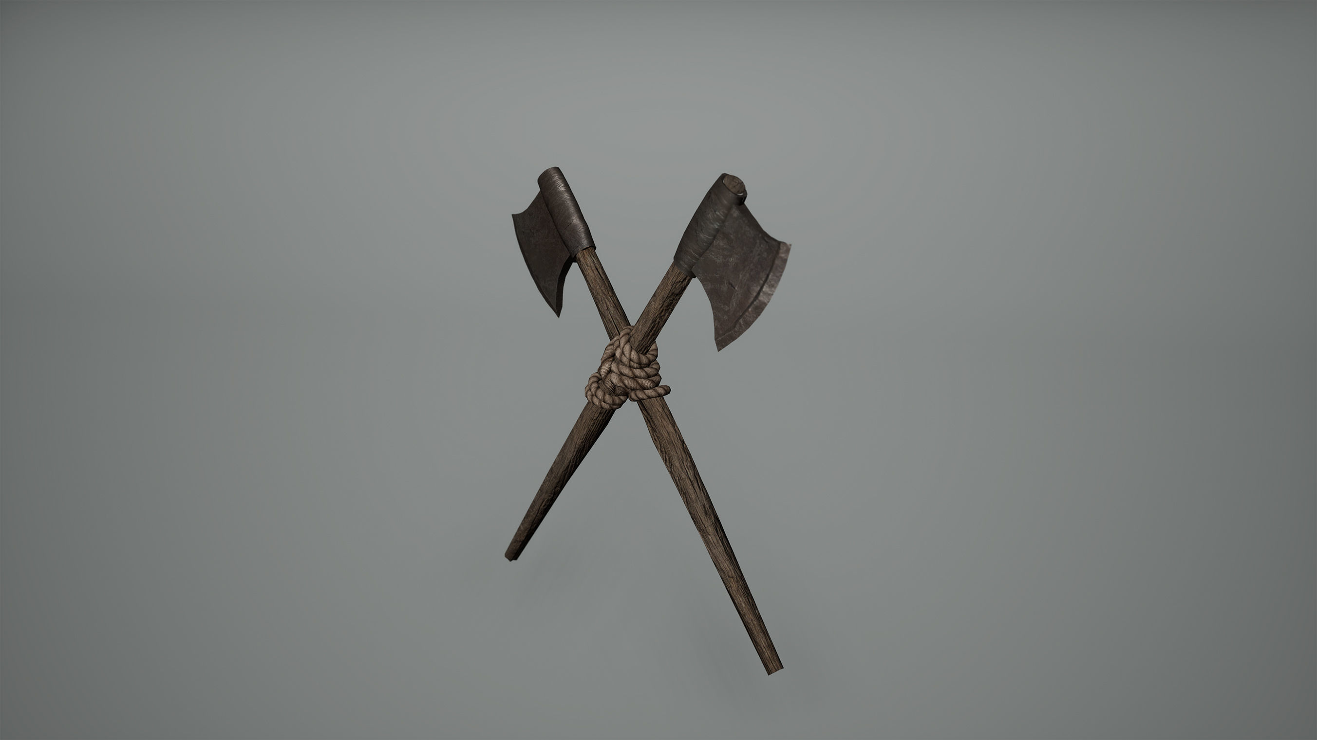 Viking Axes Low Poly Game Ready Low-poly 3D model_3