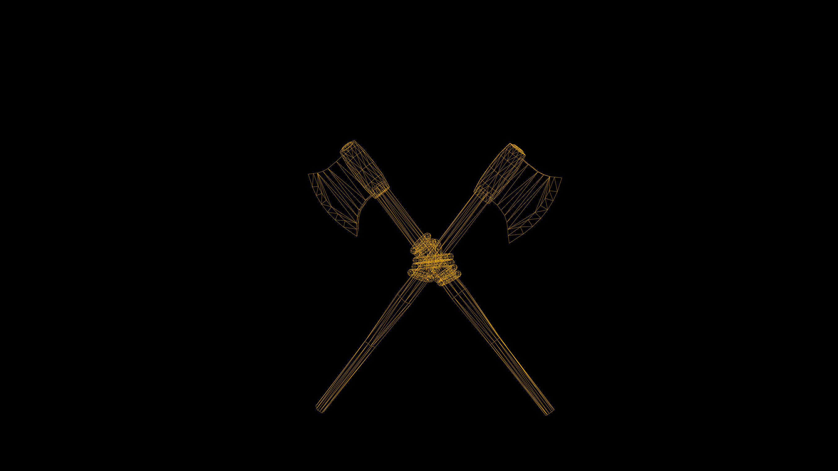 Viking Axes Low Poly Game Ready Low-poly 3D model_1