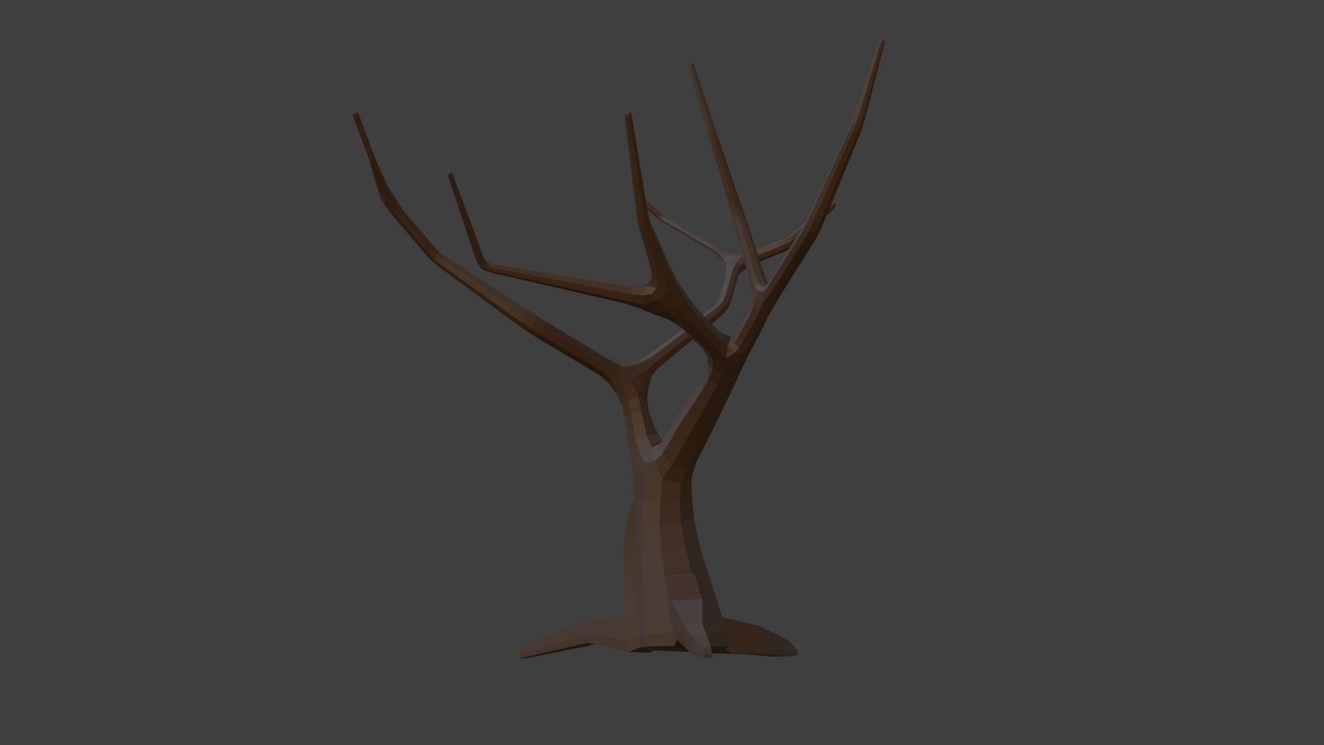 Lowpoly Dead Tree Free low-poly 3D model_2