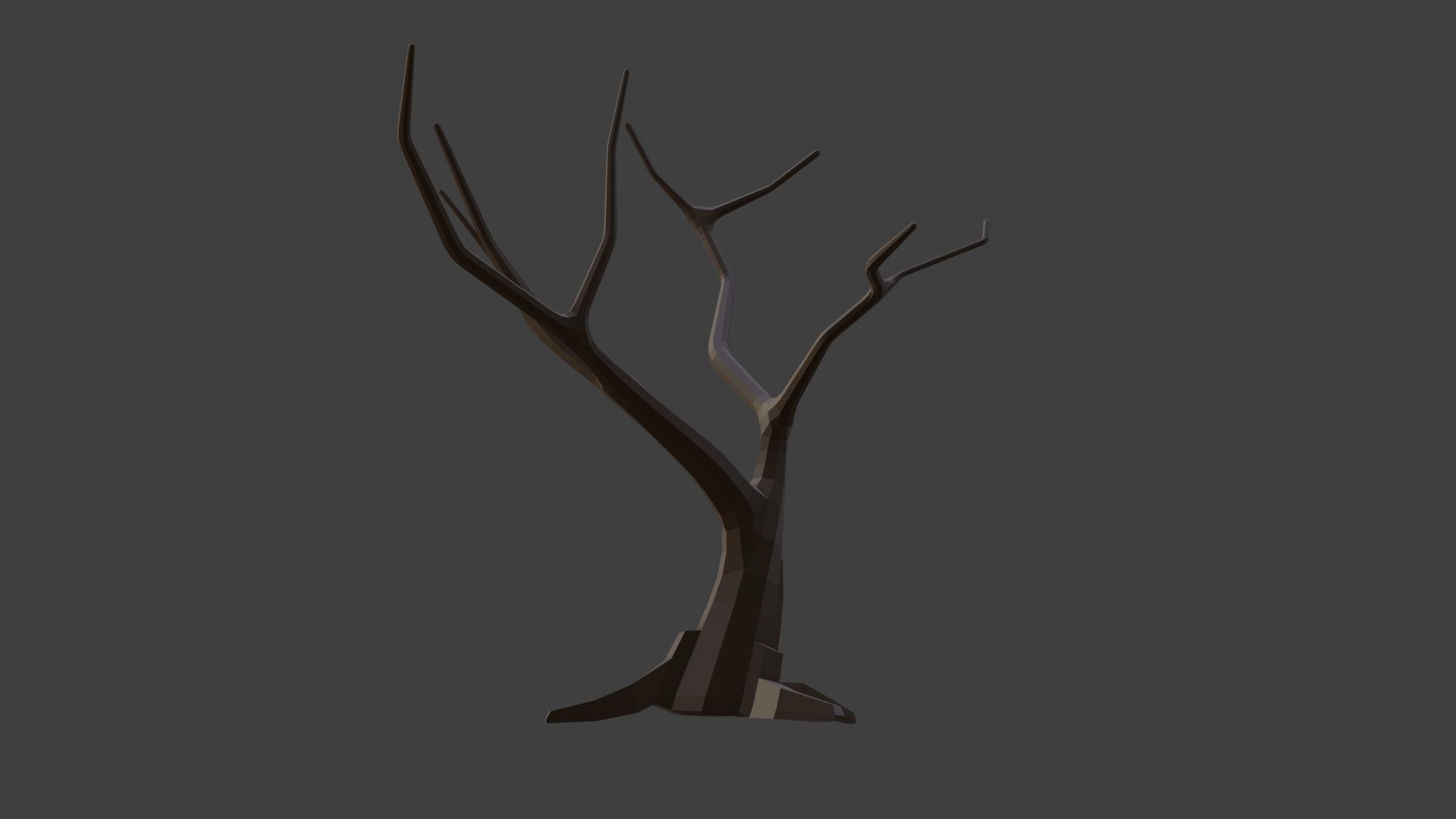 Lowpoly Dead Tree Free low-poly 3D model_3