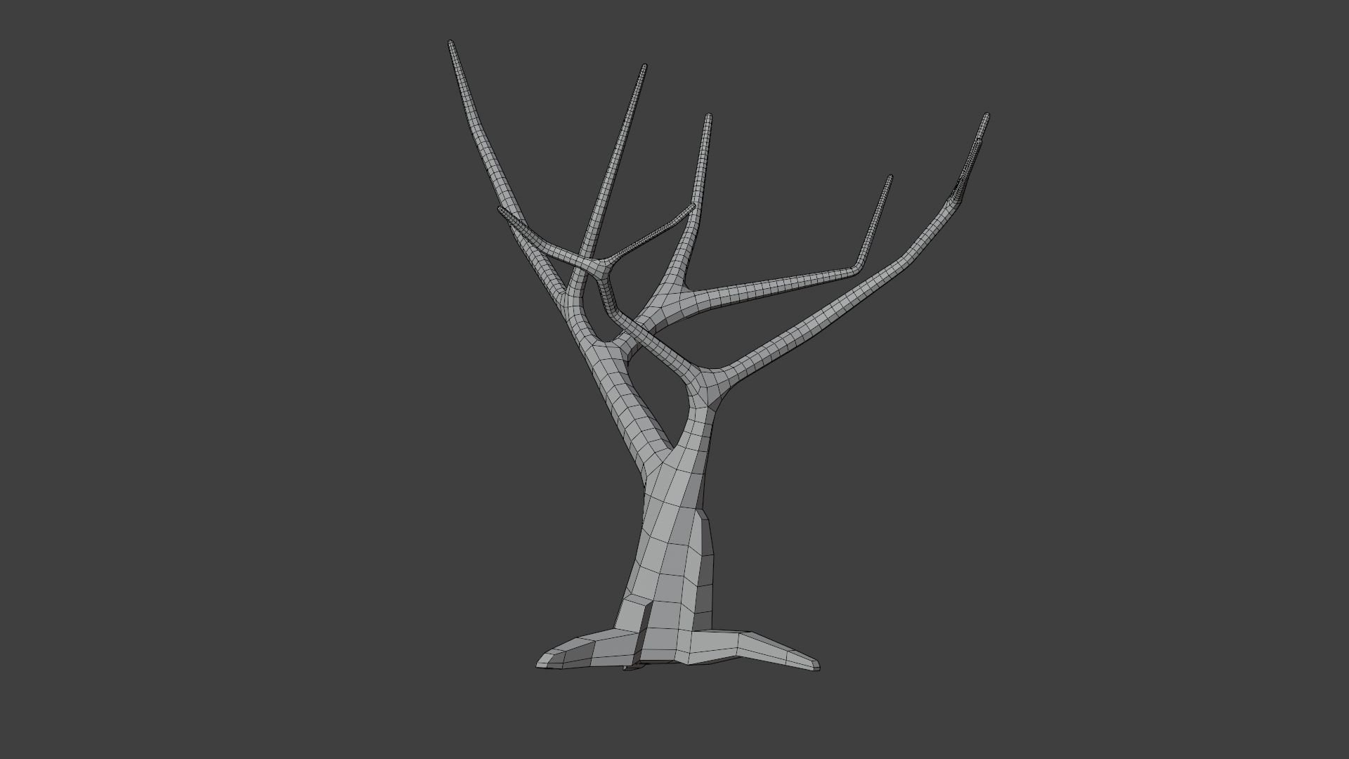 Lowpoly Dead Tree Free low-poly 3D model_9