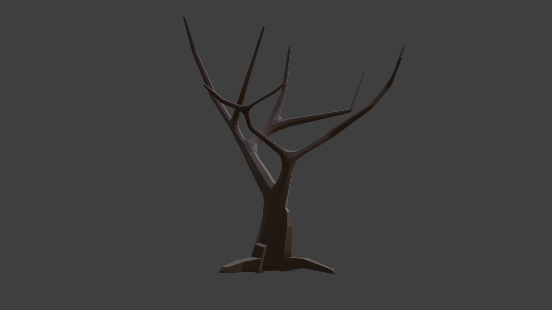 Lowpoly Dead Tree Free low-poly 3D model_4