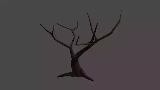 Lowpoly Dead Tree Free low-poly 3D model