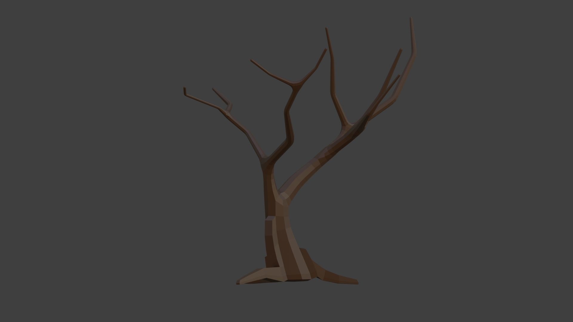 Lowpoly Dead Tree Free low-poly 3D model_1
