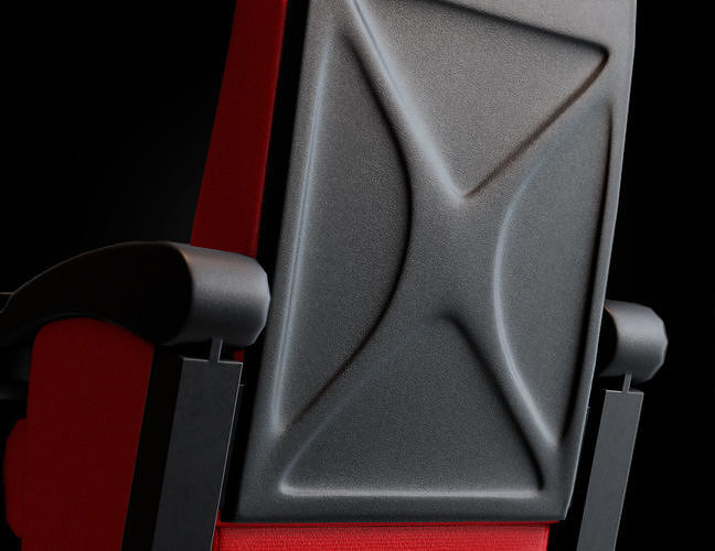 Cinema seat Low-poly 3D model 6