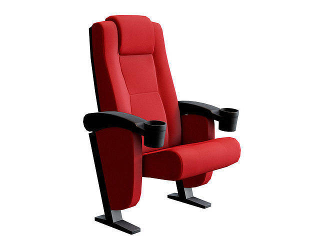 Cinema seat Low-poly 3D model