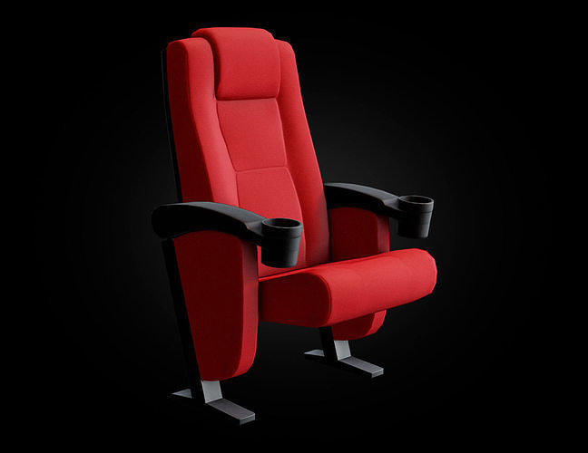 Cinema seat Low-poly 3D model 2