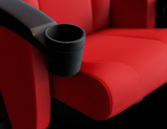 Cinema seat Low-poly 3D model 5