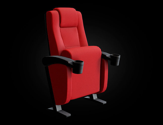 Cinema seat Low-poly 3D model 3