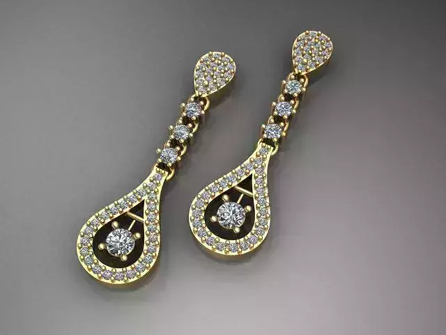 Jewelry Earrings 3D print model 