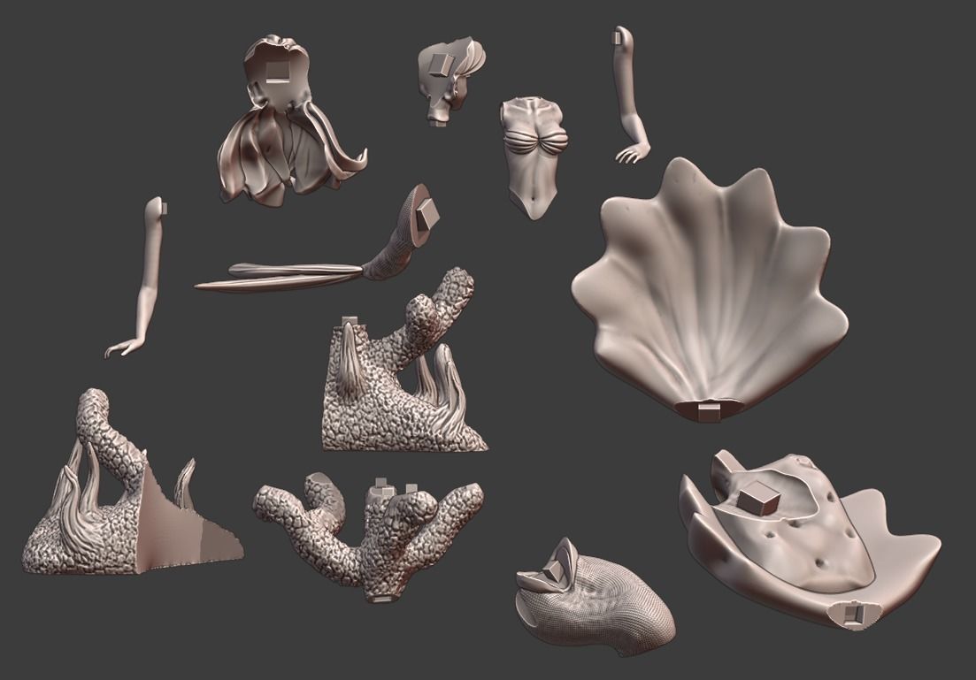 Disney model - ARIEL THE LITTLE MERMAID 3D print model_8