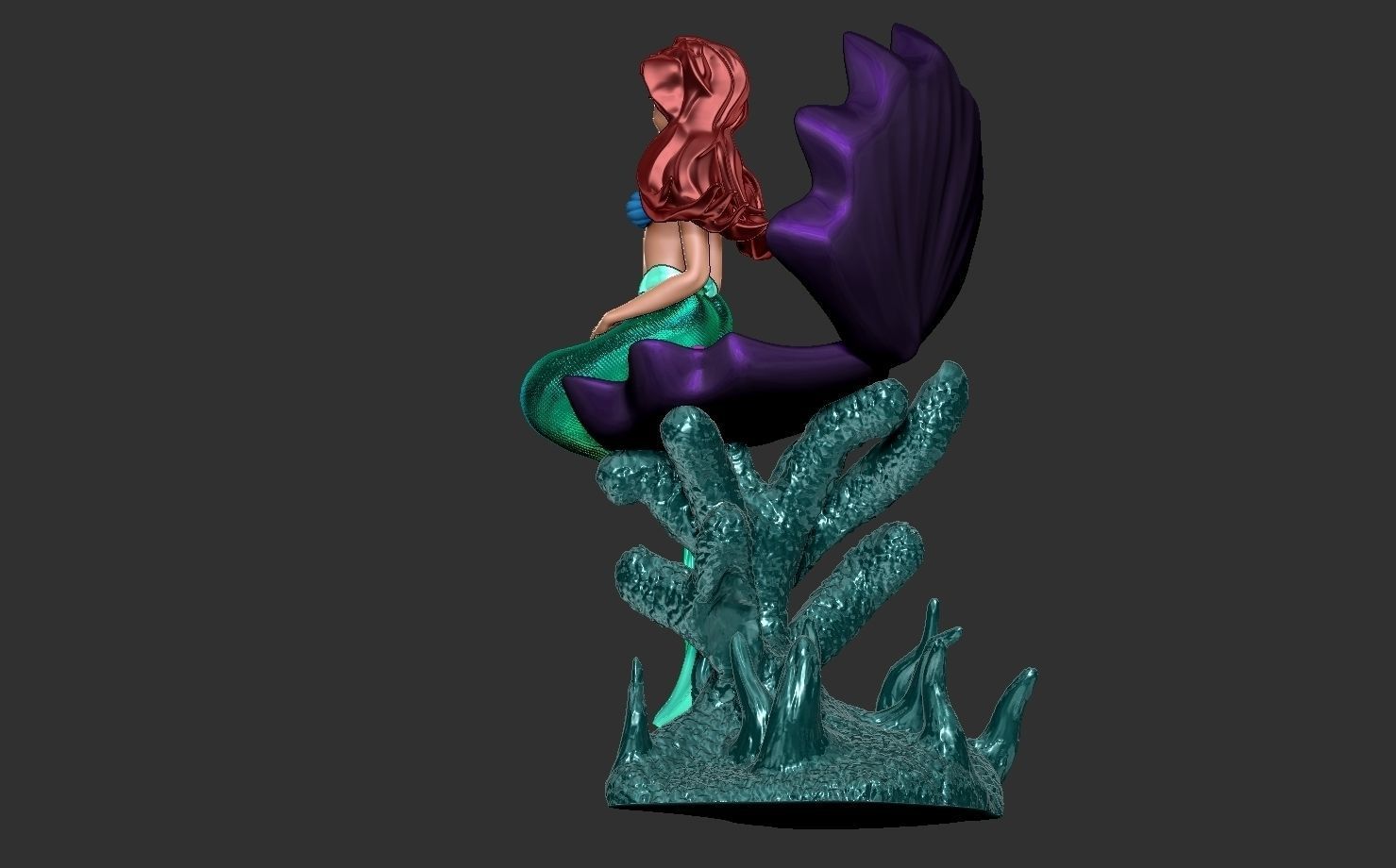 Disney model - ARIEL THE LITTLE MERMAID 3D print model_3