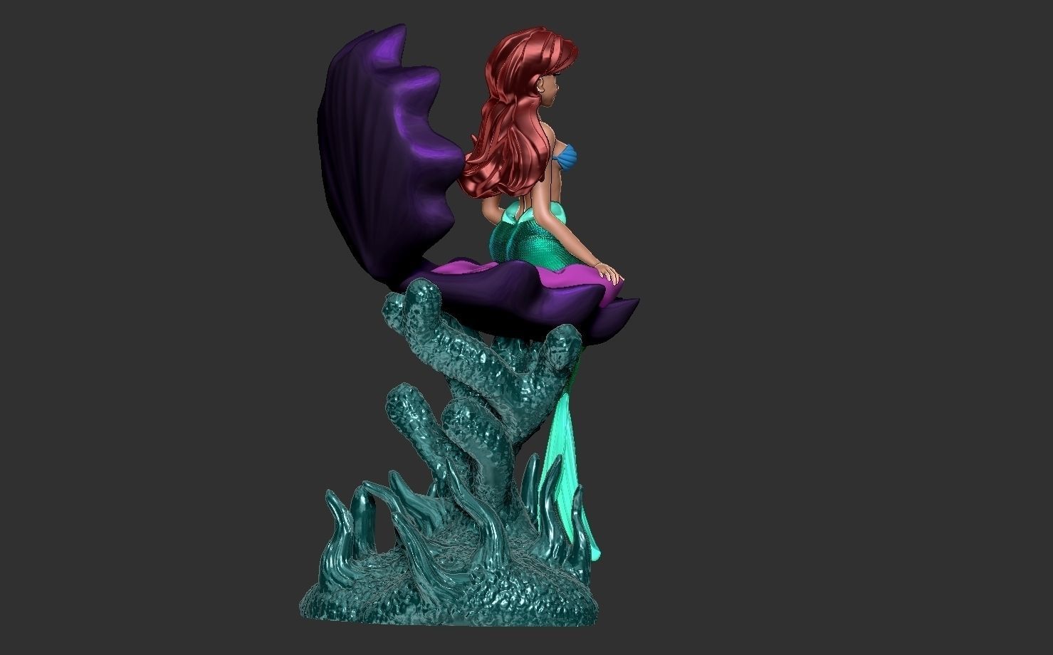 Disney model - ARIEL THE LITTLE MERMAID 3D print model_2