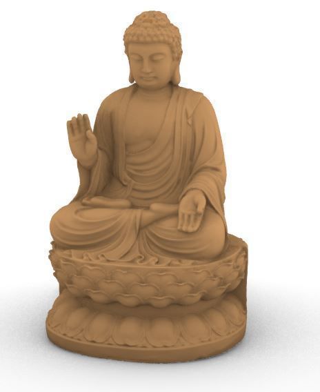 tathagata buddha statue 3d sculpture 3D print model_6