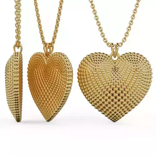 Heart shaped pendant made of balloons