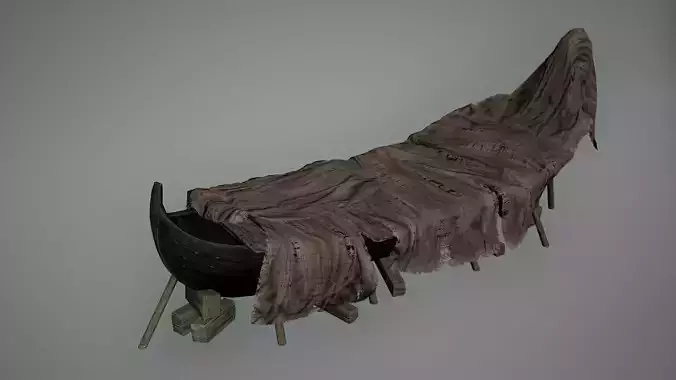 Viking Wooden Bot Low Poly Game Ready Low-poly 3D model