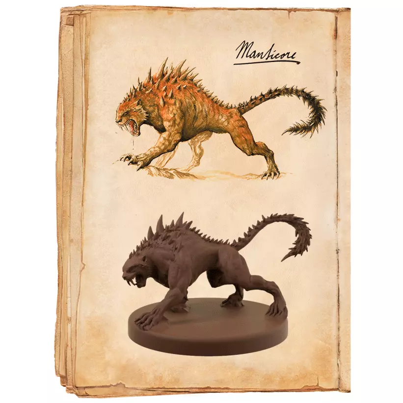 Manticore Miniature 3D print model_0