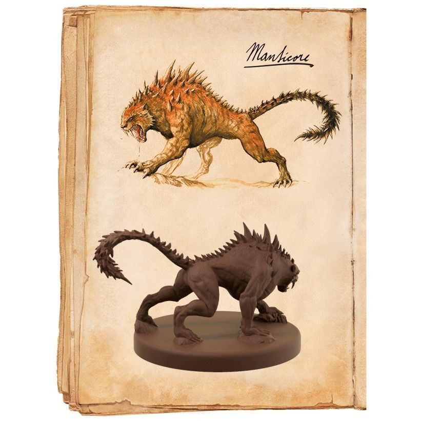 Manticore Miniature 3D print model_7