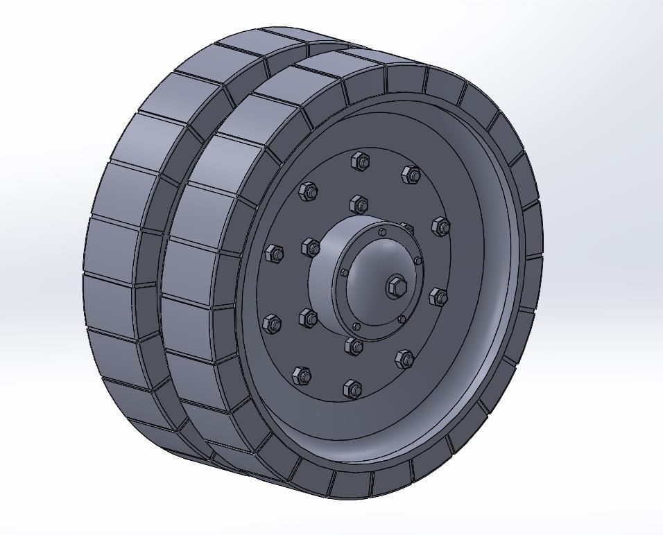 T 34 76 tracks and wheels 3D print model_3