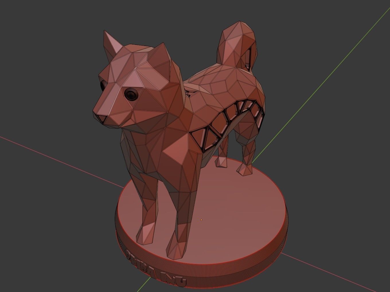 Voronoi Shiba Inu 3D print model_11
