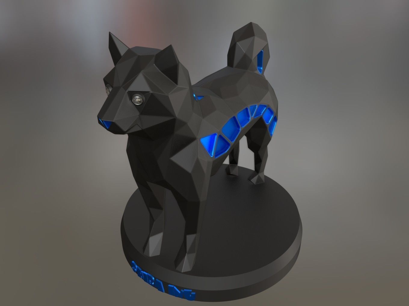 Voronoi Shiba Inu 3D print model_8