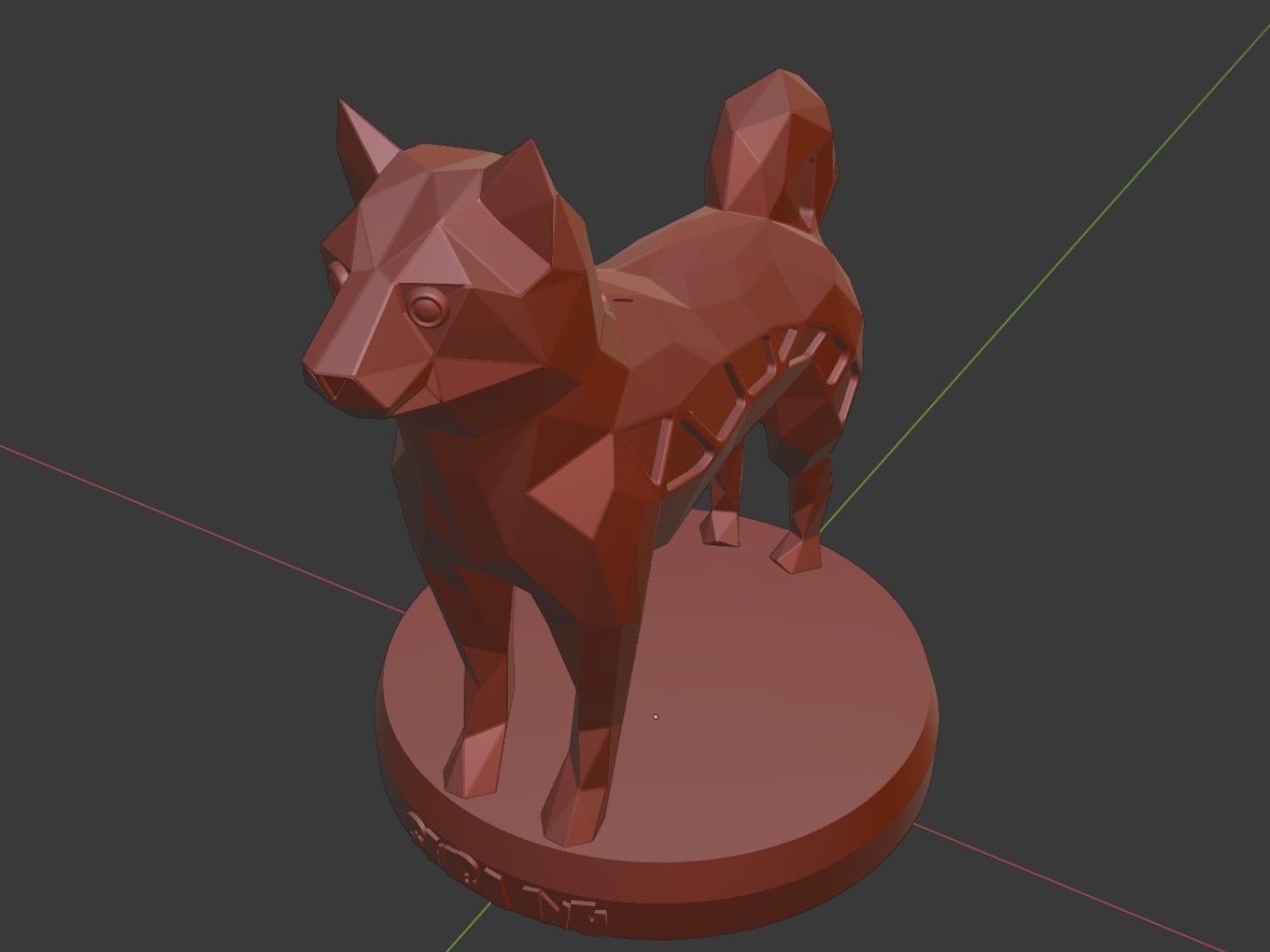 Voronoi Shiba Inu 3D print model_12
