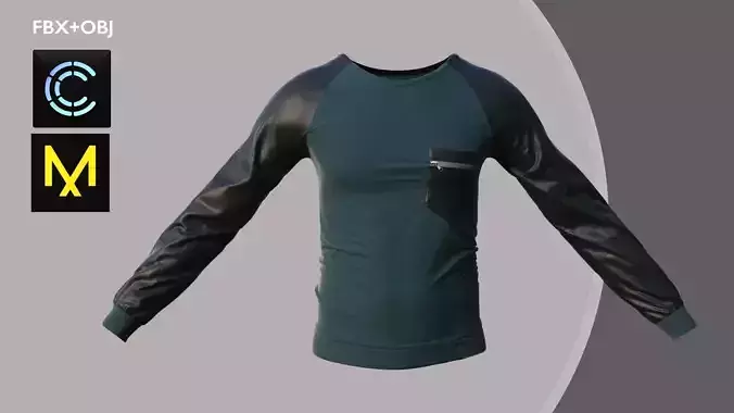 Male Modern Shirt Marvelous Designer 3D model