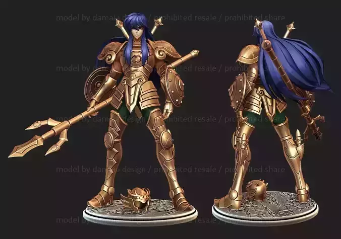 Saint Seiya Shiryu Libra 3D print model