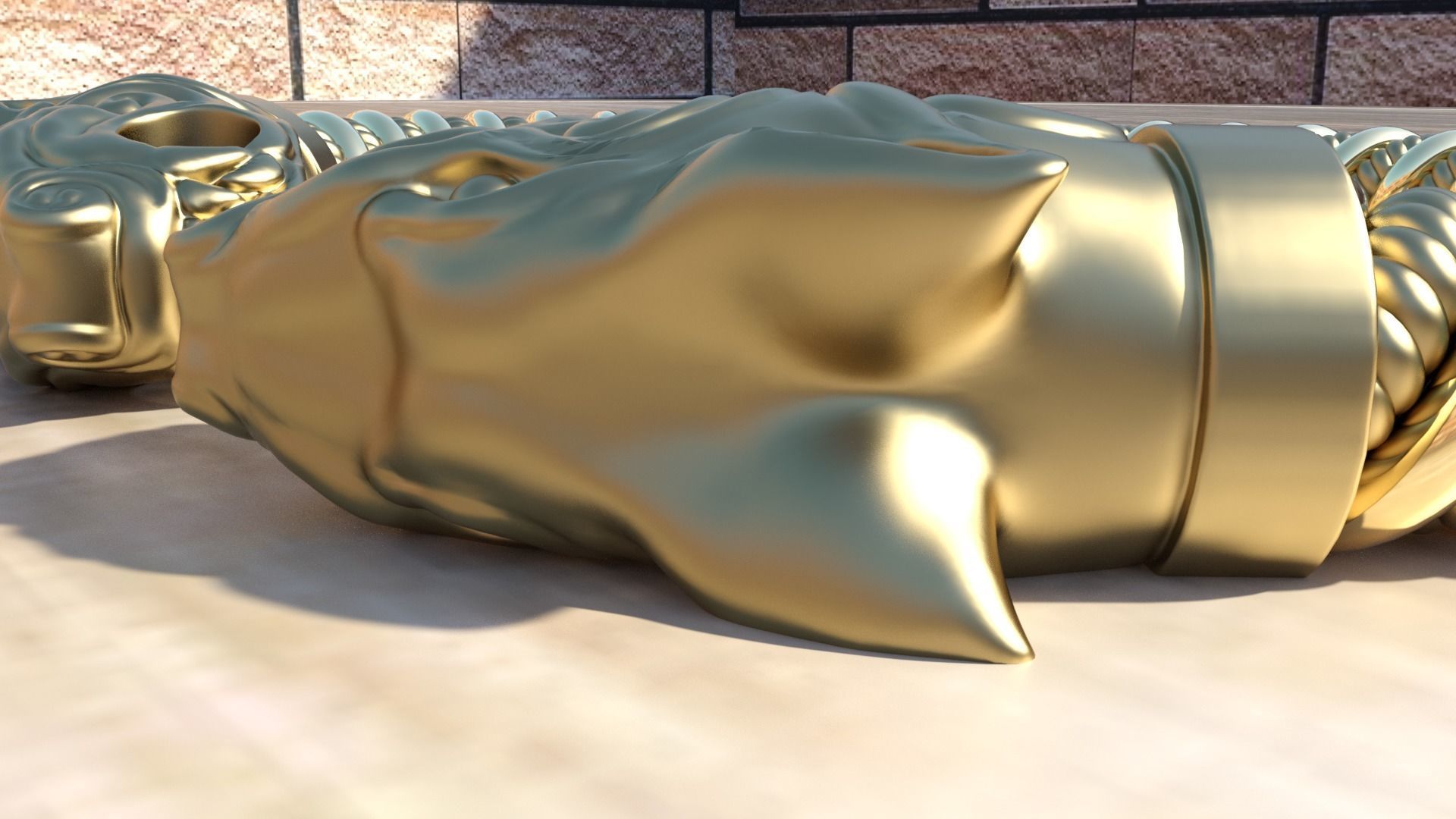 FENRIR VIKING BRACELET 3D print model_3