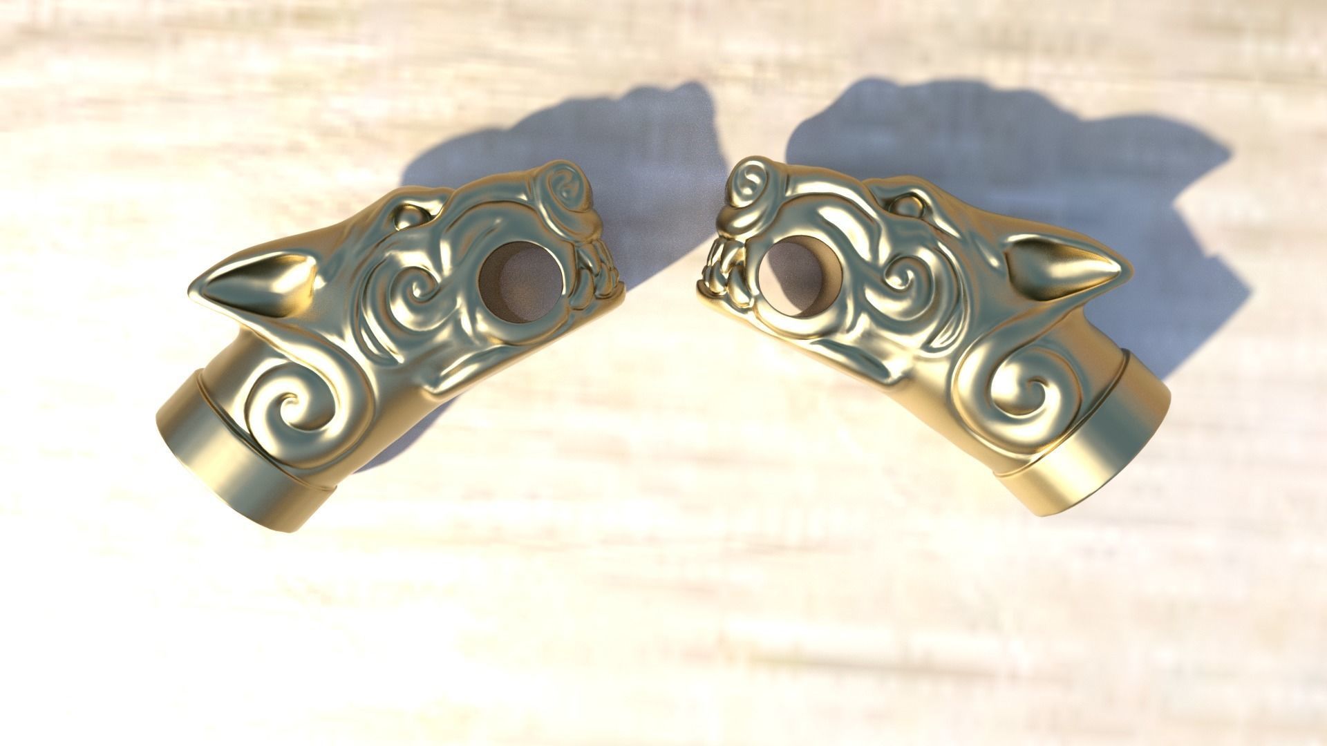 FENRIR VIKING BRACELET 3D print model_10