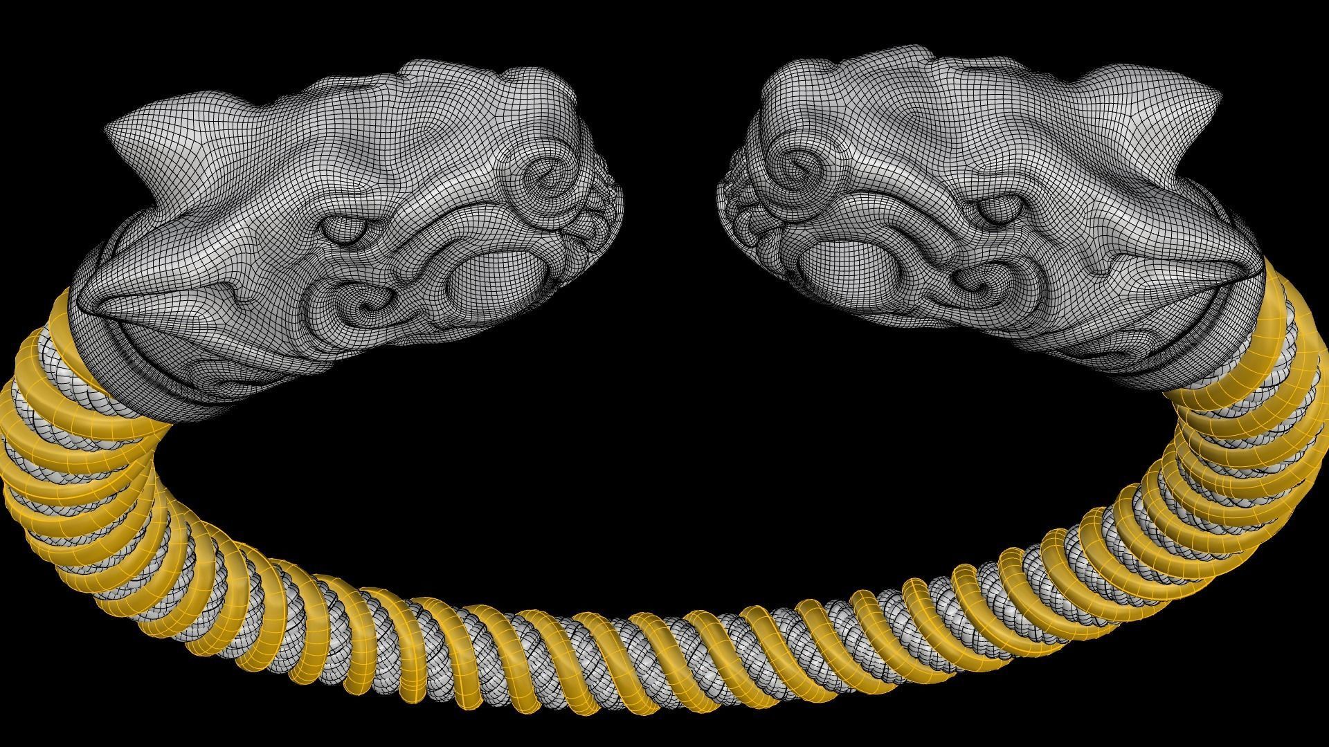 FENRIR VIKING BRACELET 3D print model_22