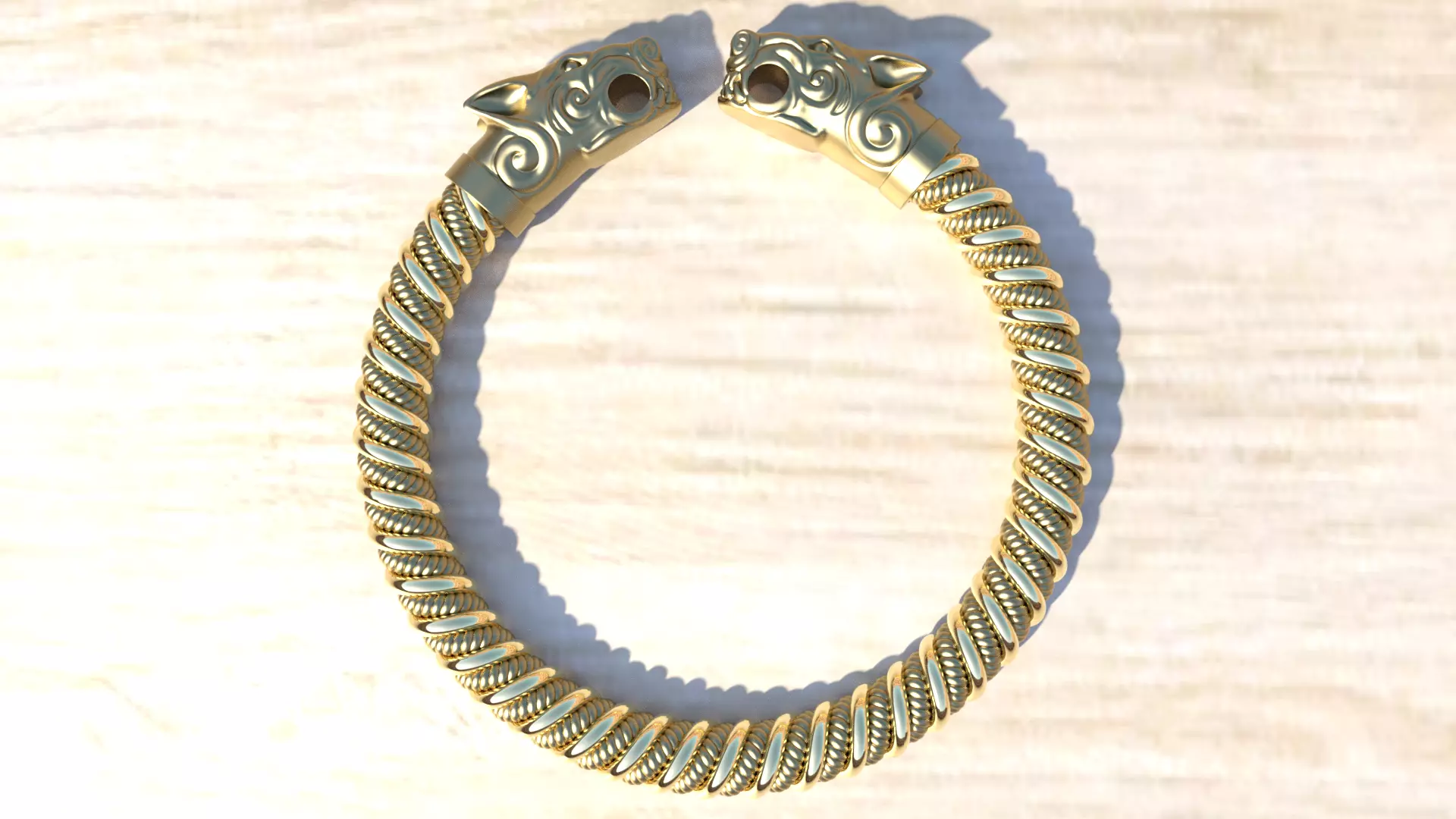 FENRIR VIKING BRACELET 3D print model_0