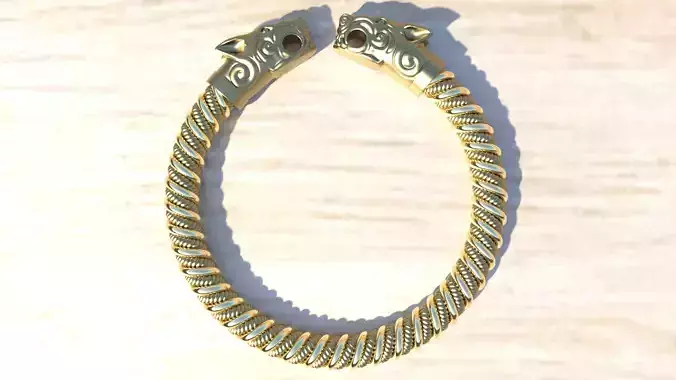 FENRIR VIKING BRACELET 3D print model
