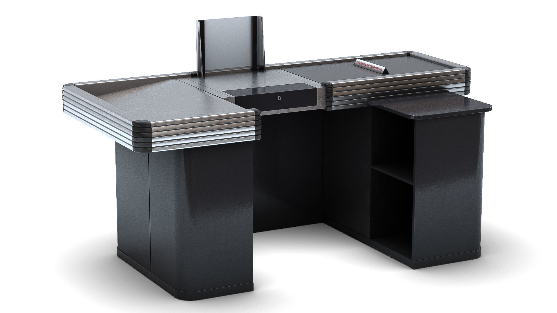 Cashier Desk 3D model_3