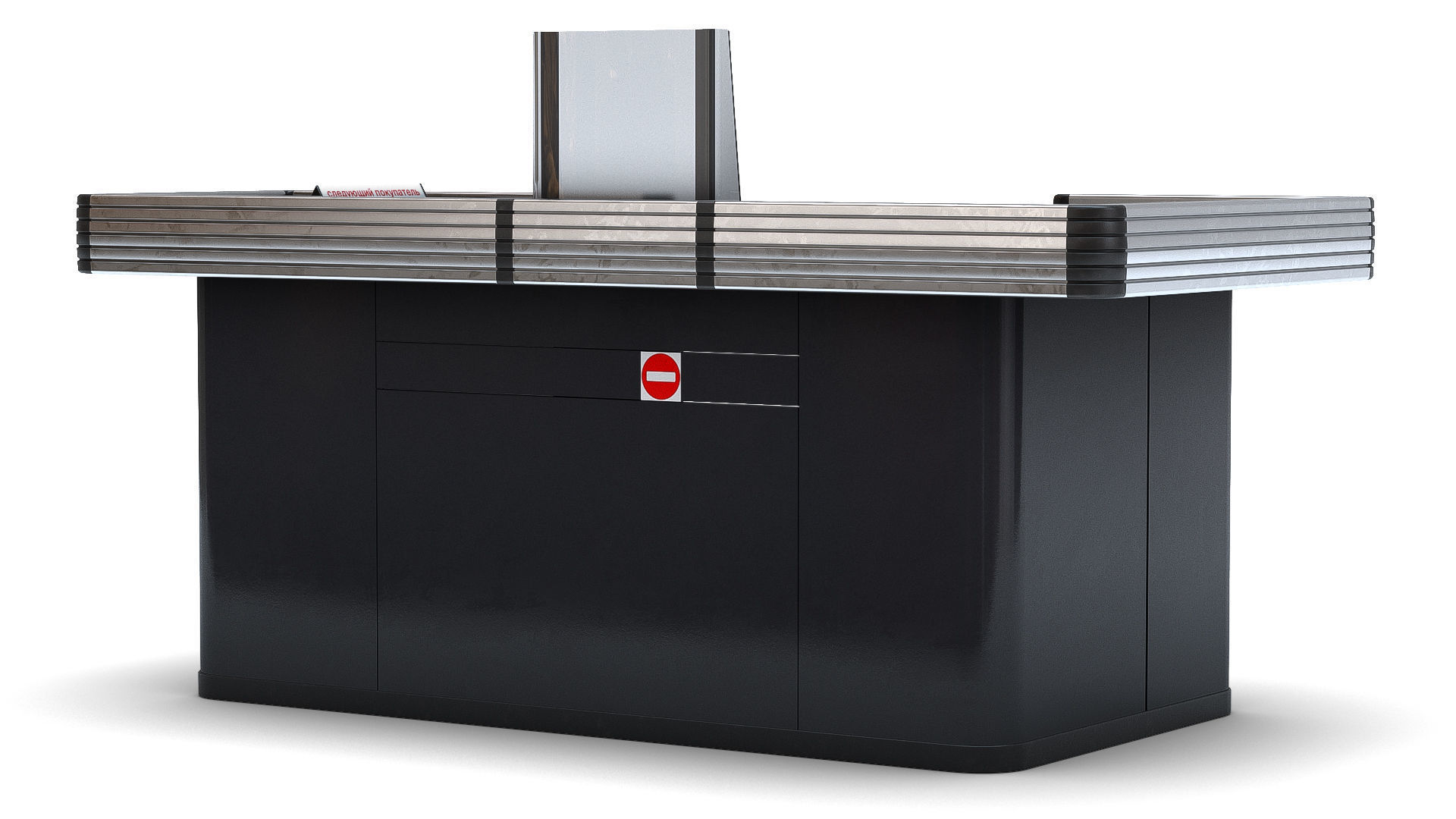 Cashier Desk 3D model_4