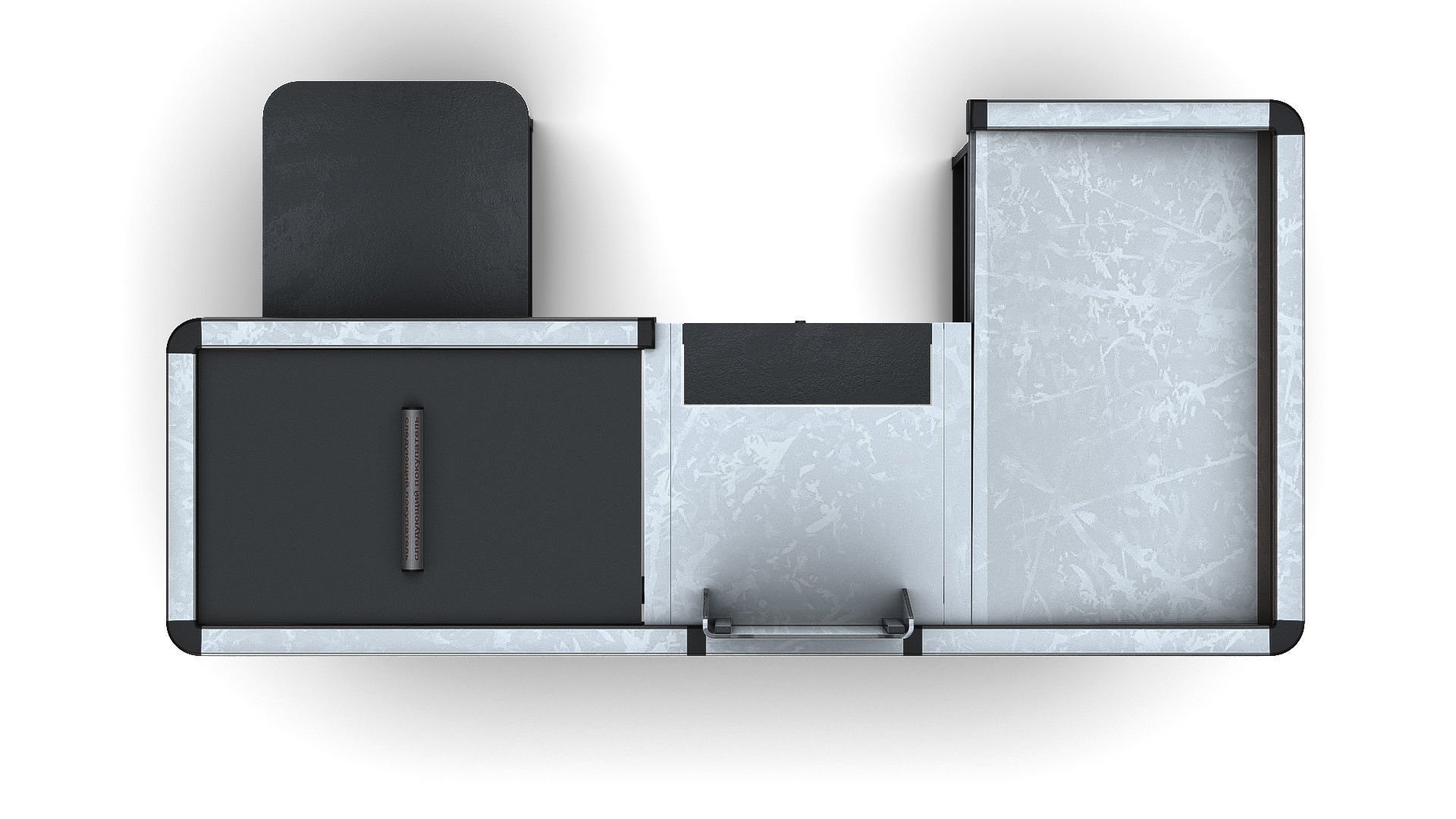 Cashier Desk 3D model_2