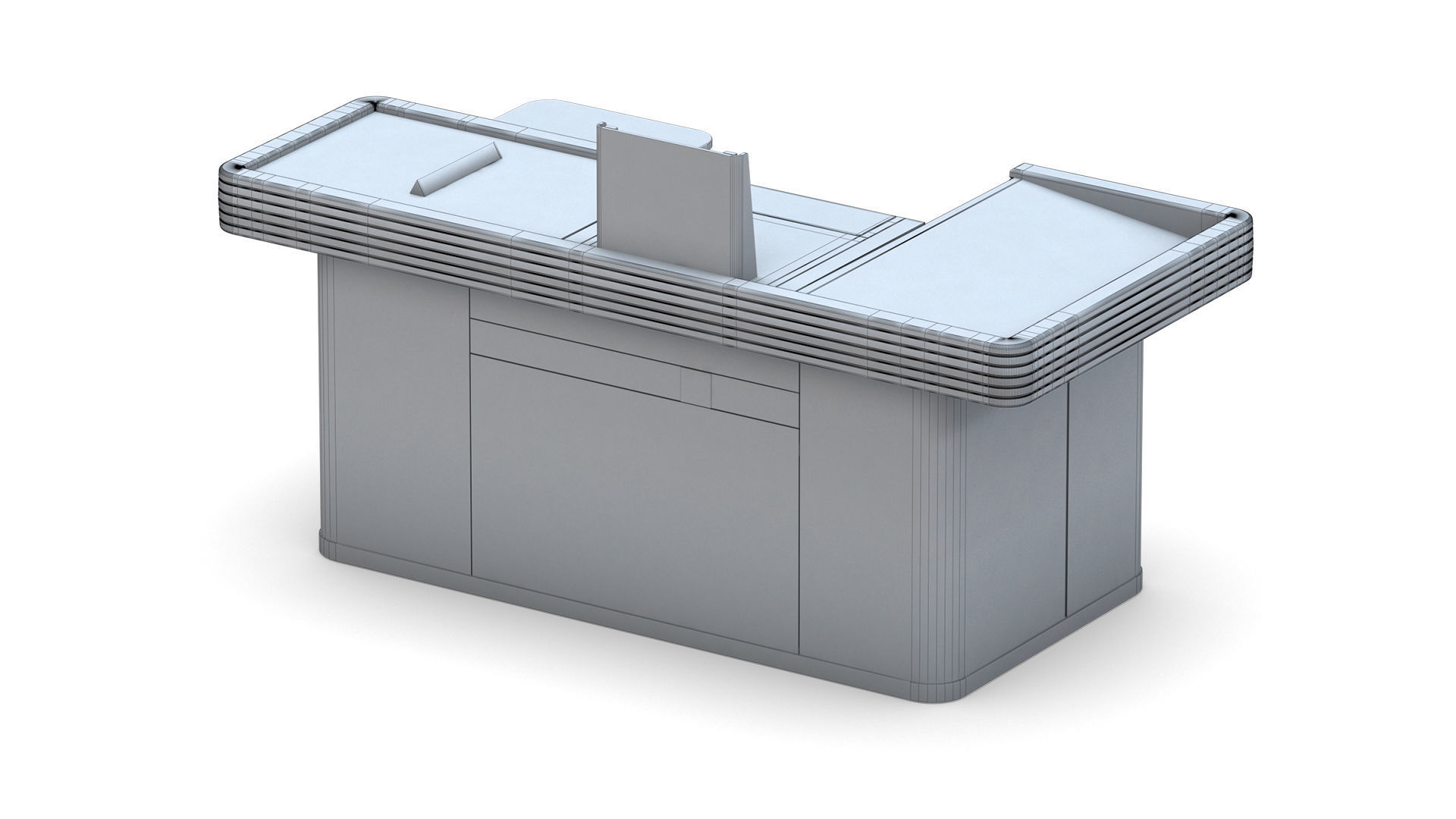 Cashier Desk 3D model_6