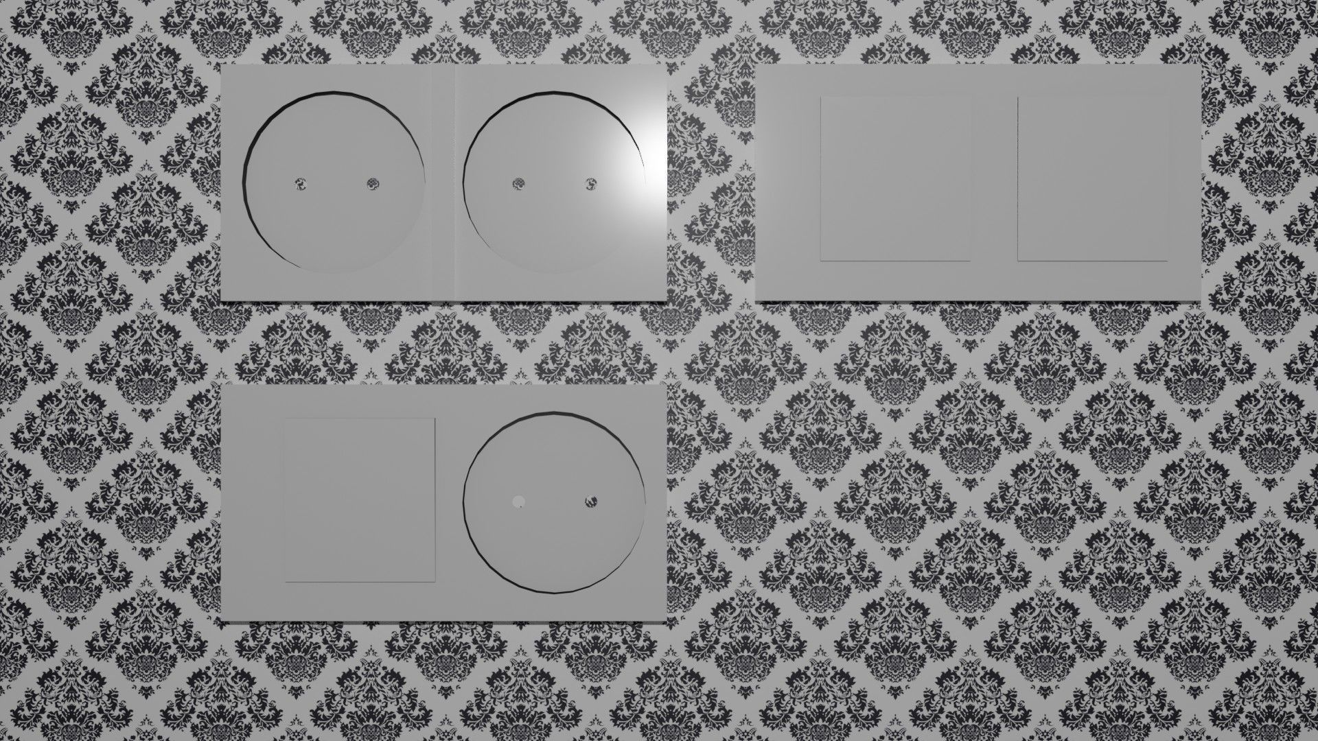 Sockets and switch Low-poly 3D model_2