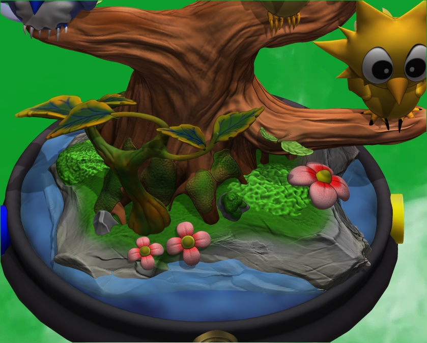 Diorama 3 legendary birds Pokemon 3D print model_4