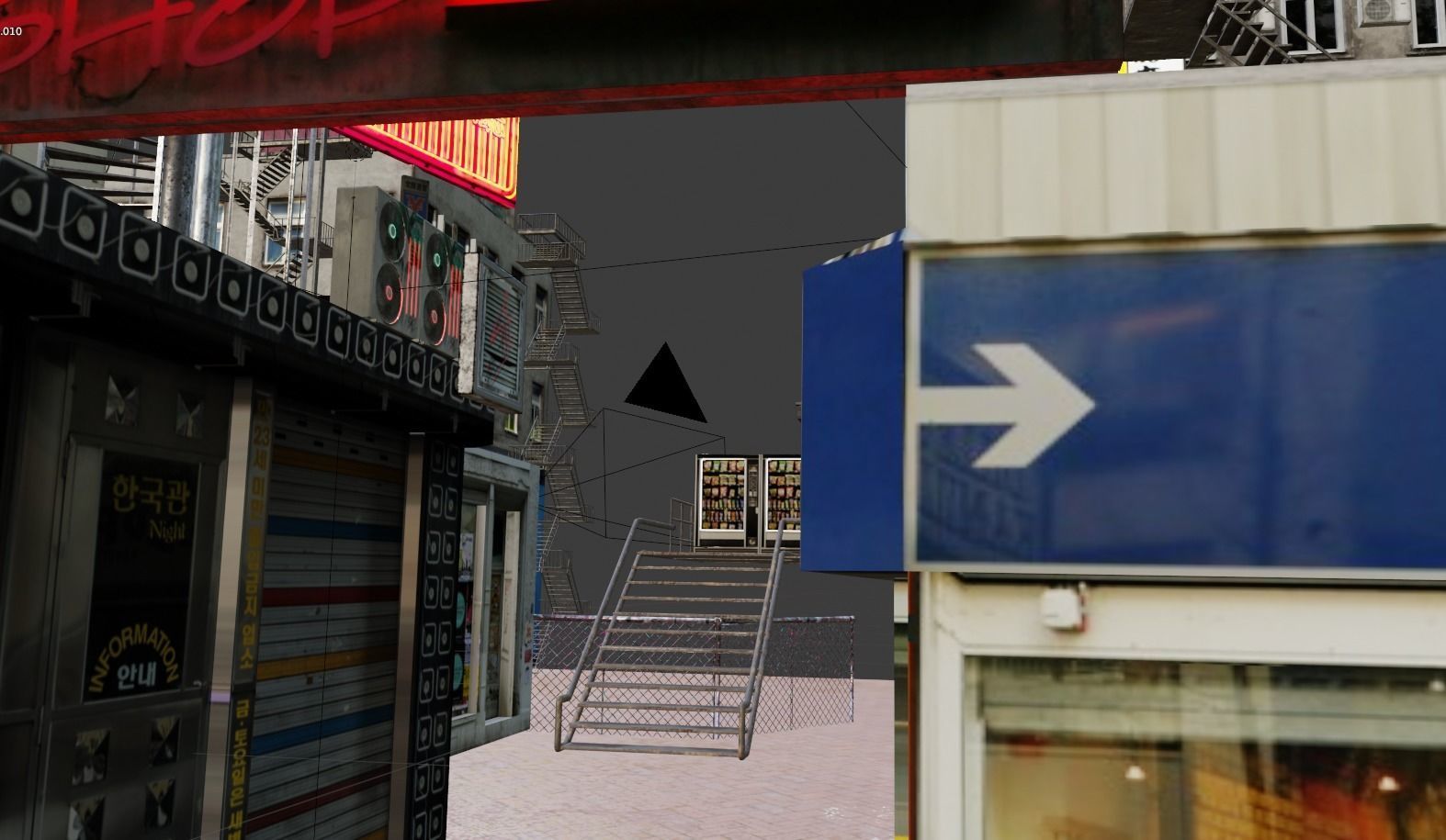 Cyberpunk Bazaar Scene Low-poly 3D model_14