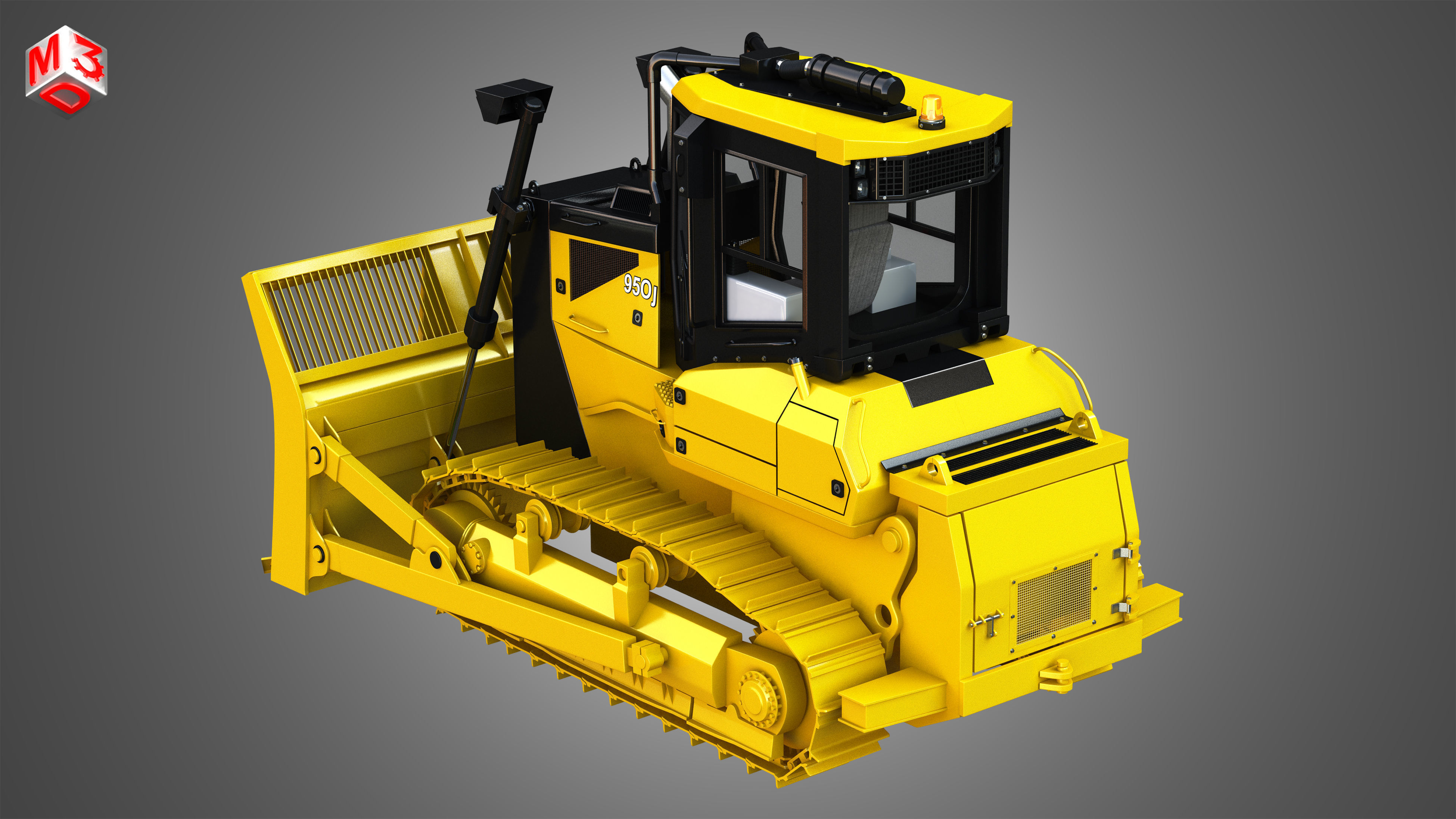 950J Crawler Dozer 3D model_10