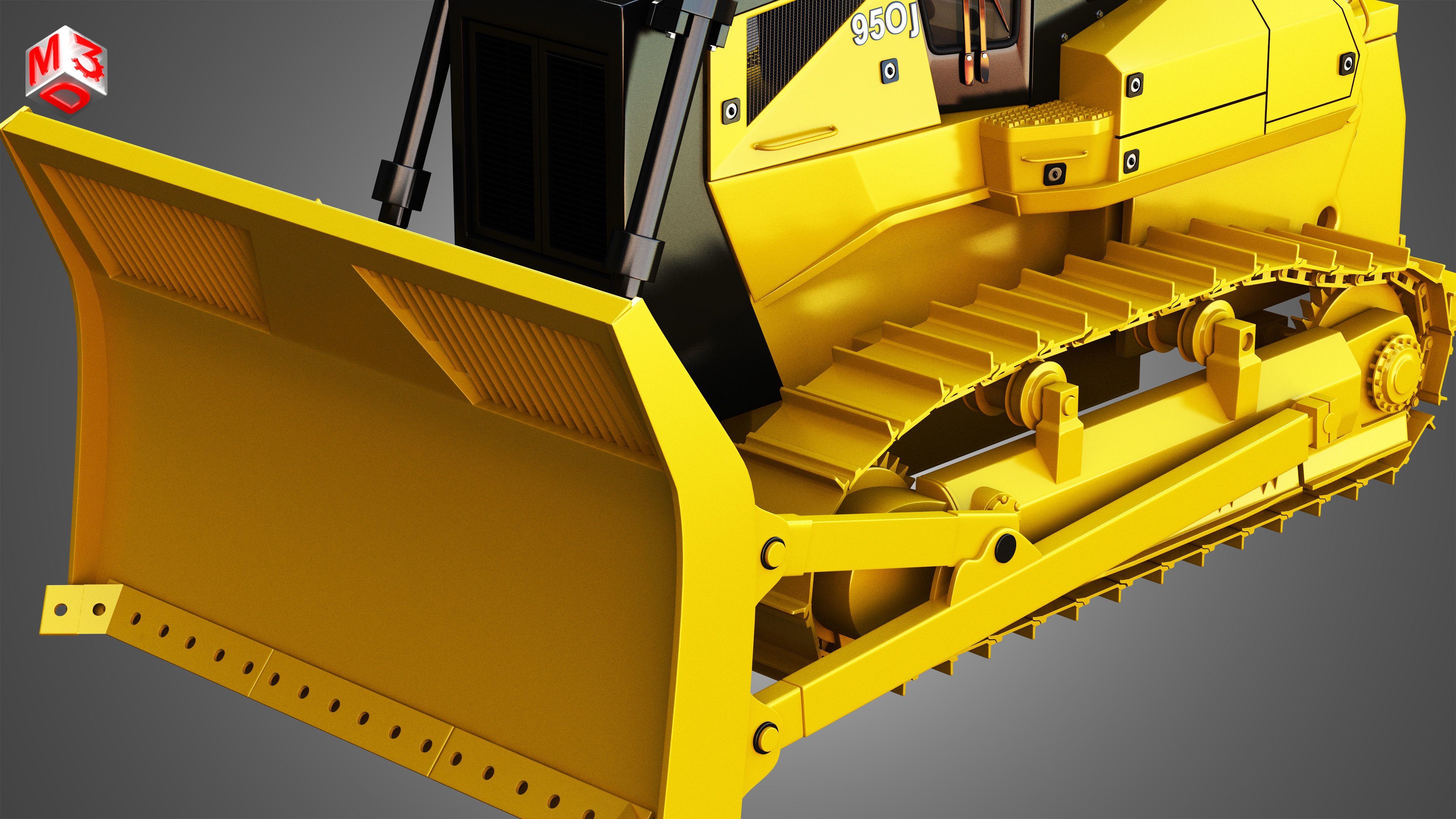 950J Crawler Dozer 3D model_11