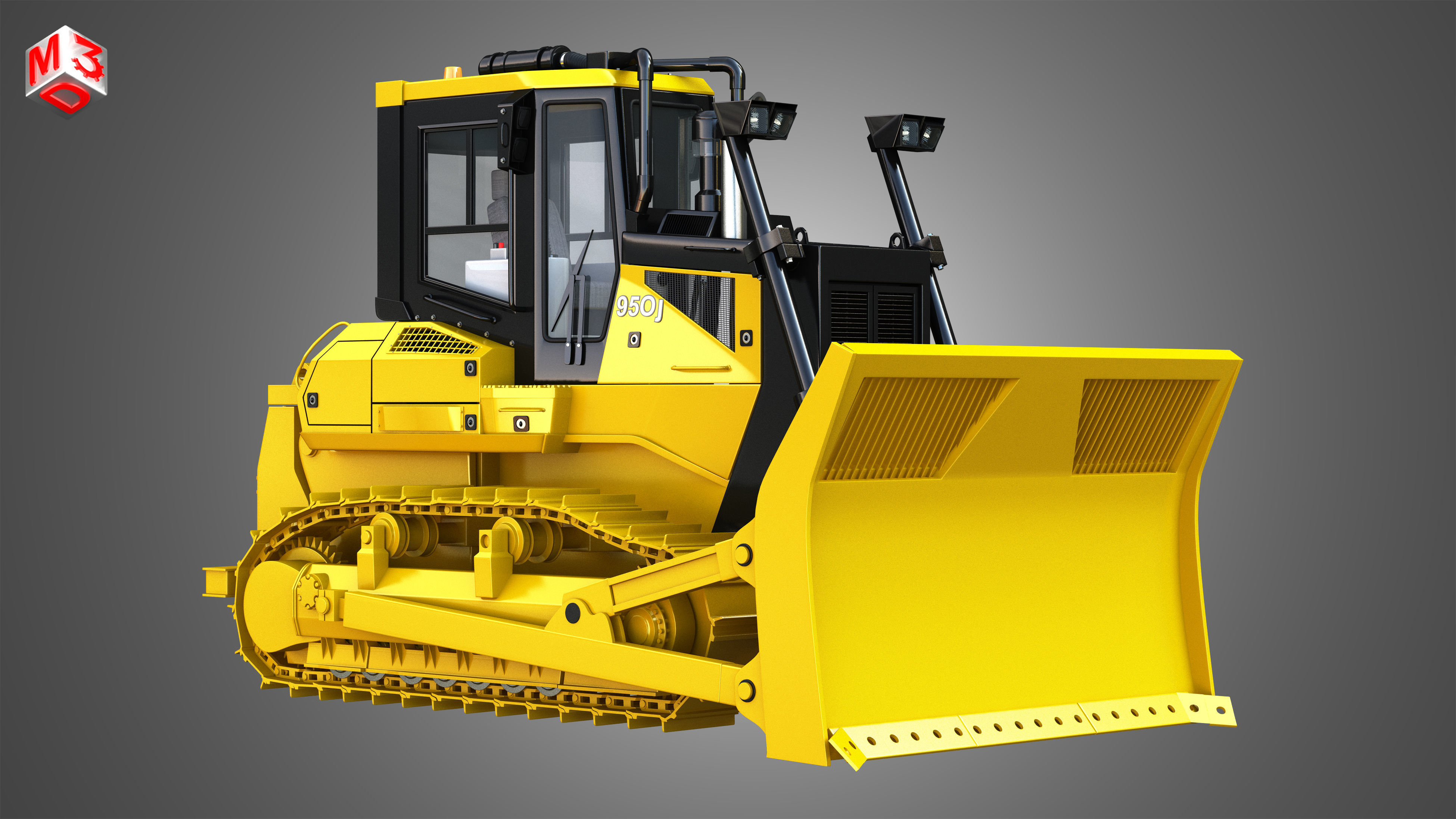 950J Crawler Dozer 3D model_3