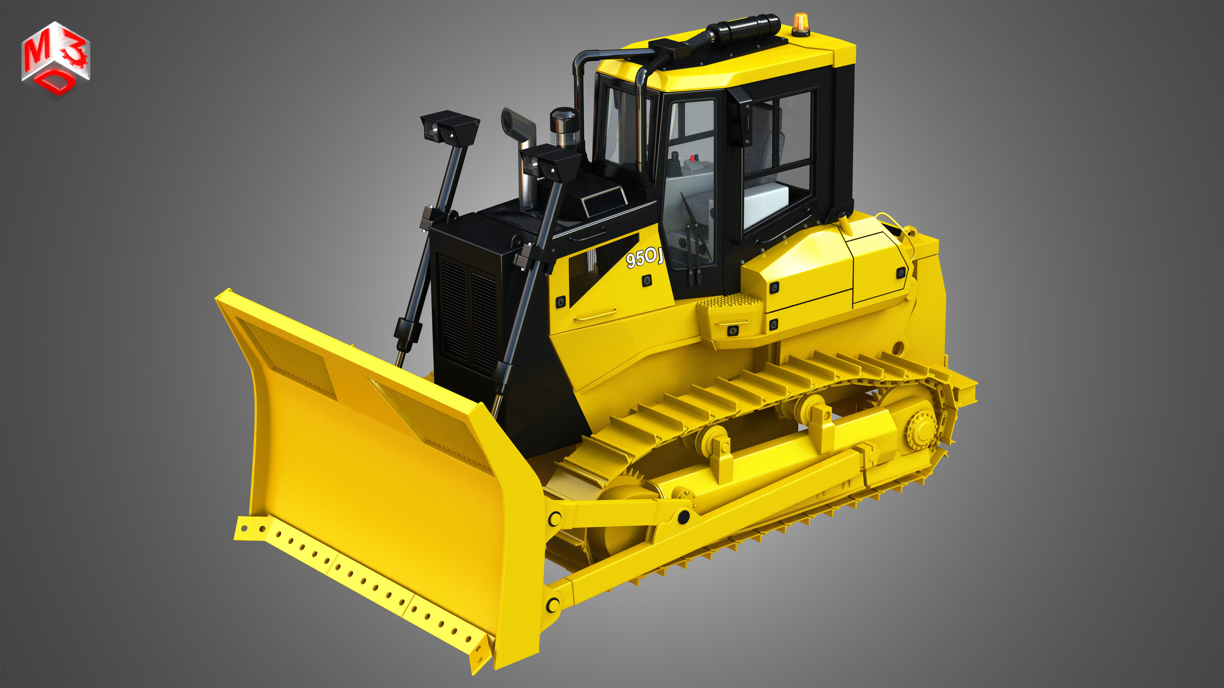 950J Crawler Dozer 3D model_7