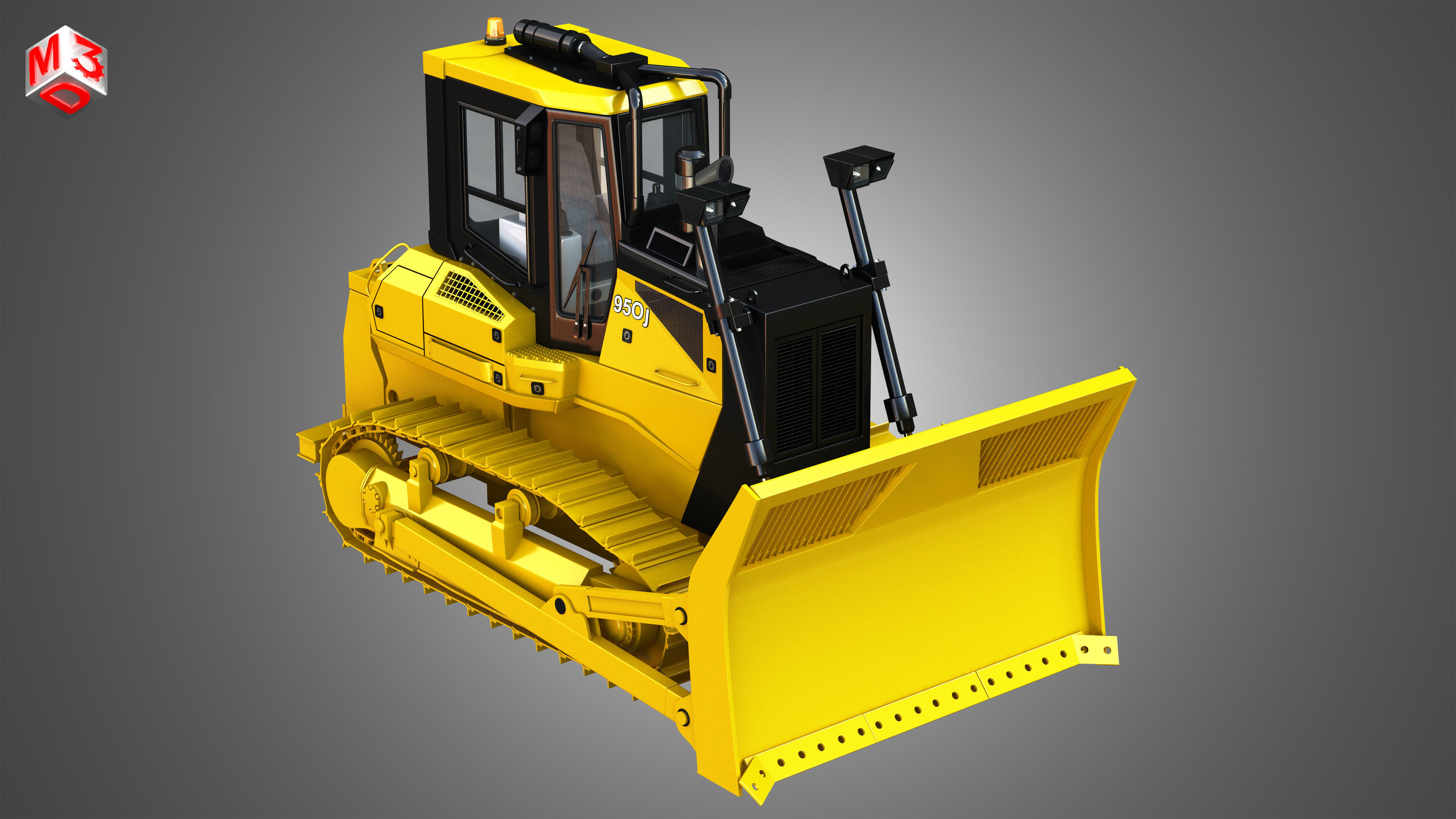 950J Crawler Dozer 3D model_9