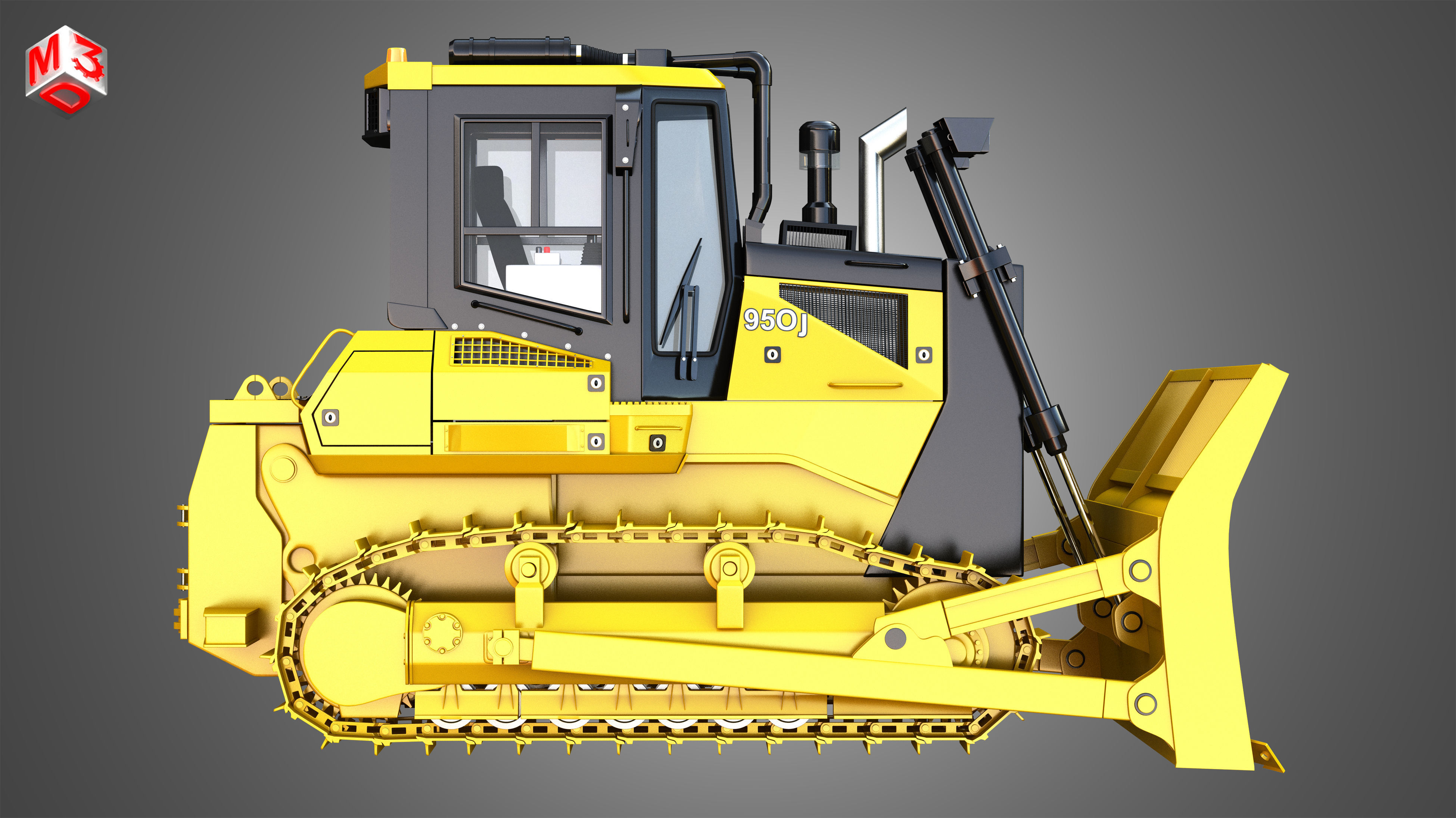 950J Crawler Dozer 3D model_6