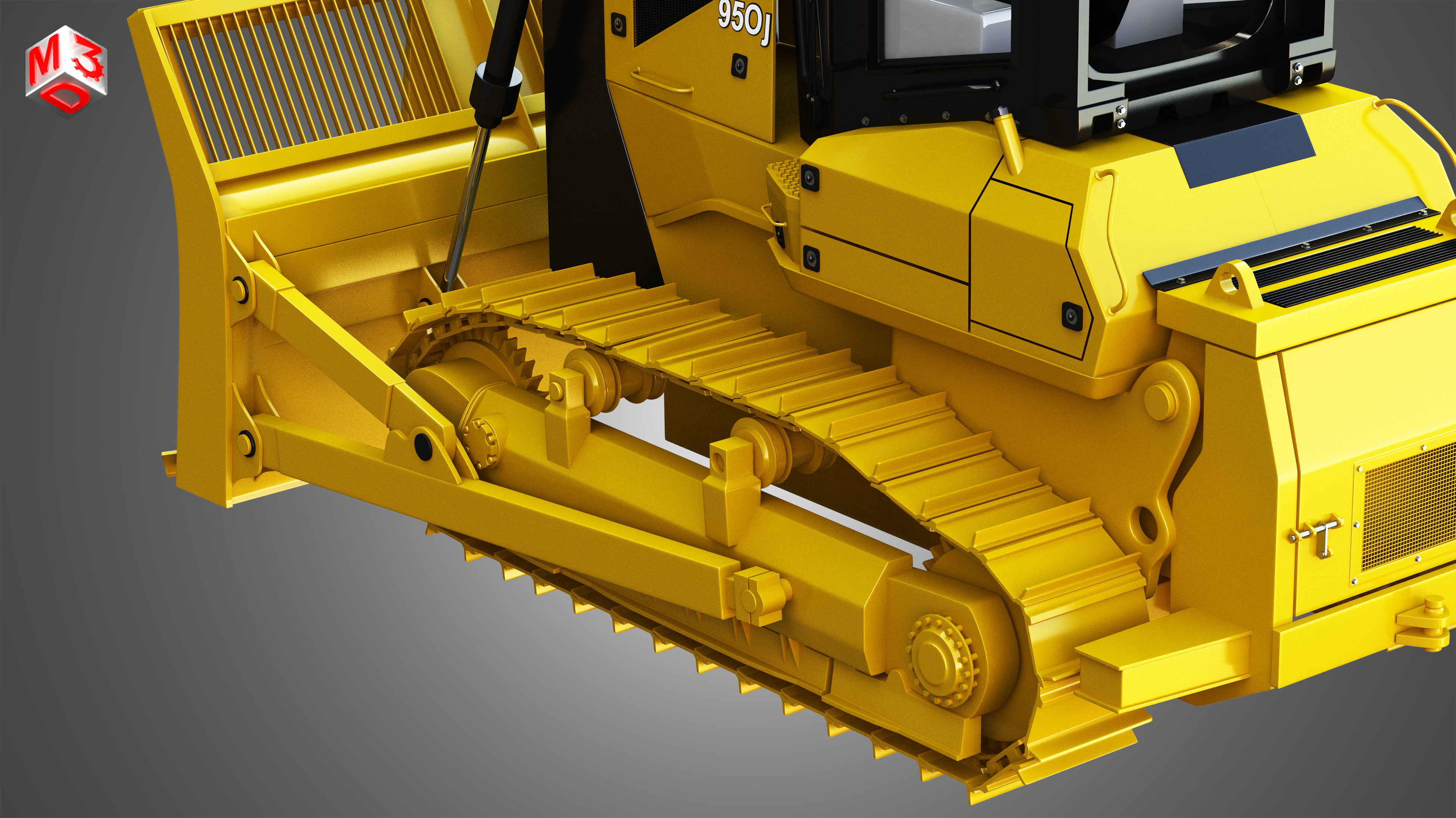 950J Crawler Dozer 3D model_12